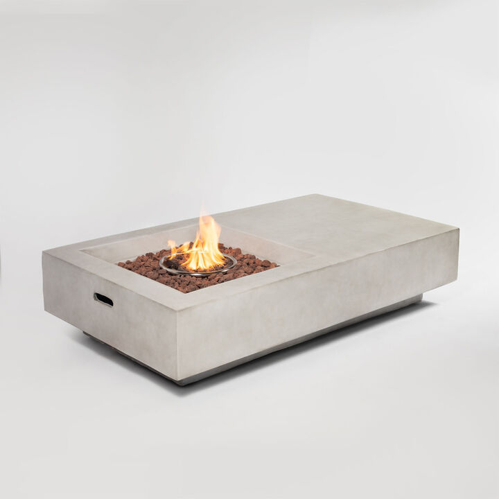 60 inch Concrete Fire Pit Table