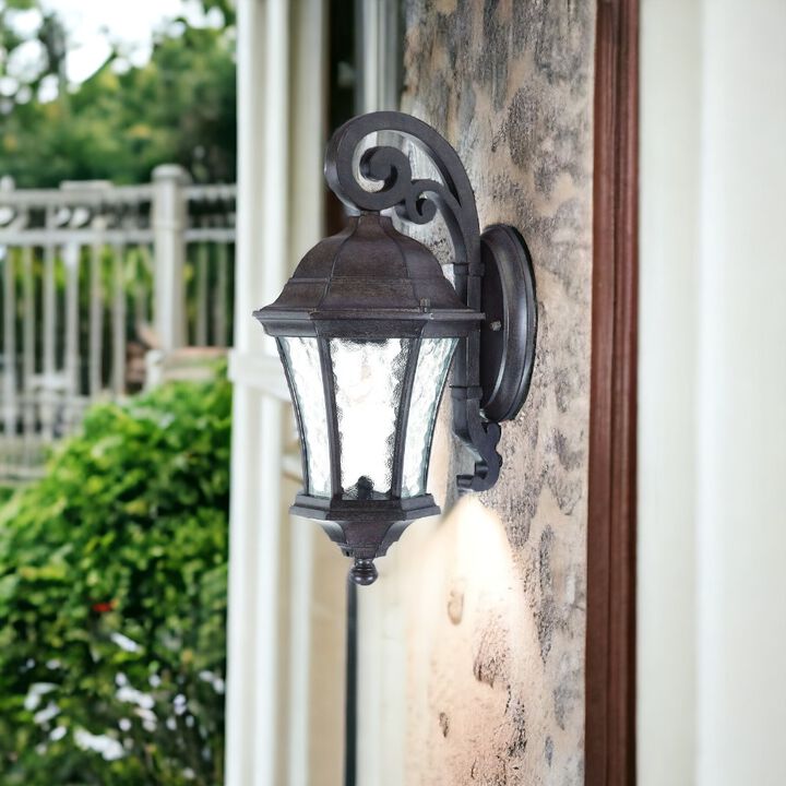 Wall-Mounted Tapered Lantern Light – Outdoor Hanging Fixture for Yard or Driveway