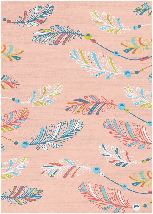 HomeRoots Feathers Youthful Washable Area Rug