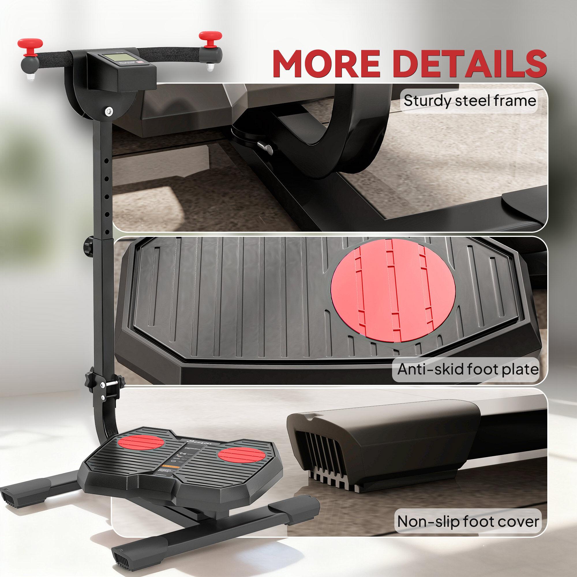 Hivvago Foldable Ab Twister Board with LCD for Waist and Core Workout