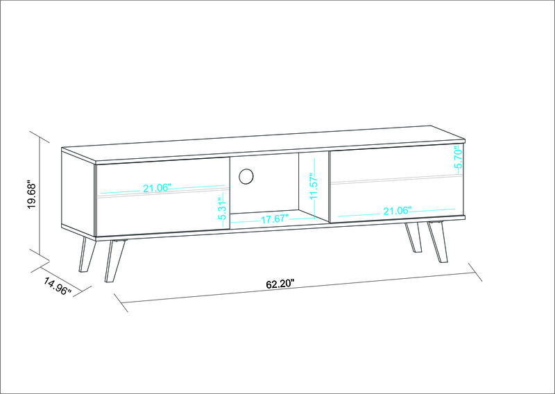 Doyers Large Brown and White TV Stand