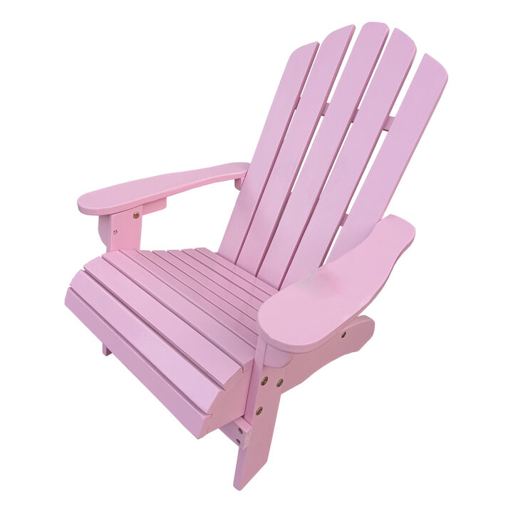 Outdoor or indoor Wood children Adirondack chair,pink