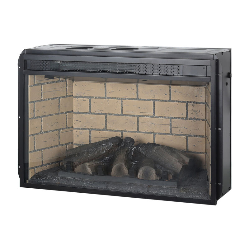 Streamdale 26'' Infrared Quartz Fireplace Insert - Woodlog and Brick image number 7