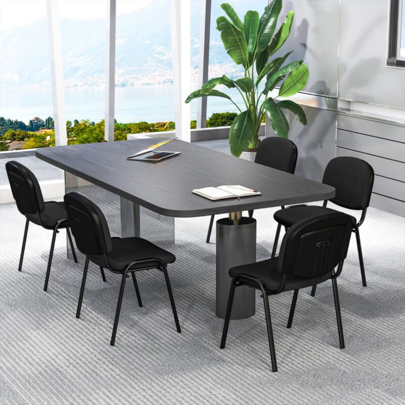 Hivvago 5 Pieces Elegant Conference Office Chair Set for Guest Reception-Set of 5