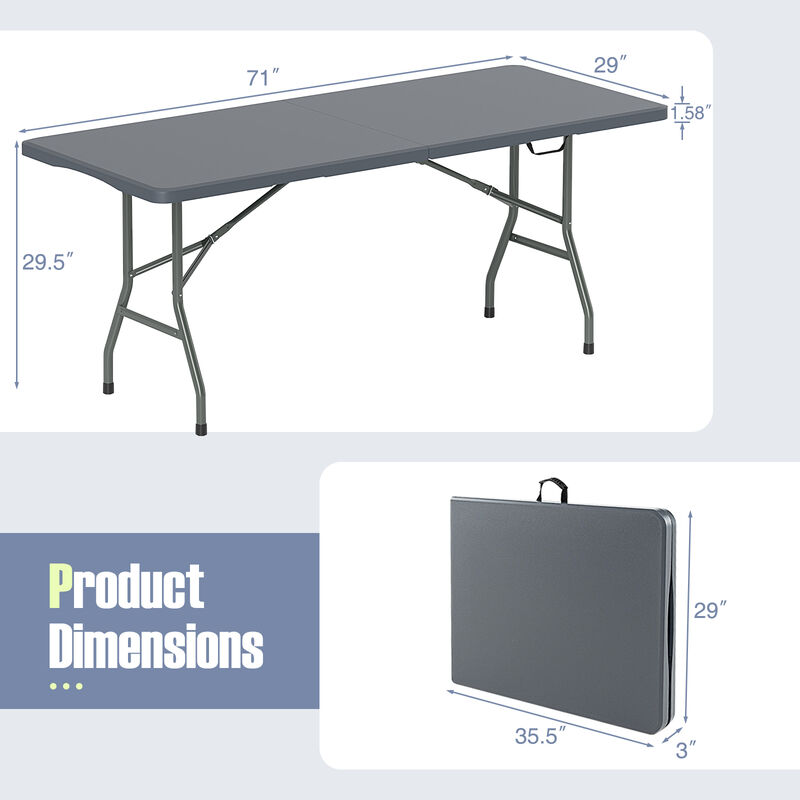 Heavy-Duty Folding Table &ndash; 350 LBS Support, Foldable Design with Carry Handle