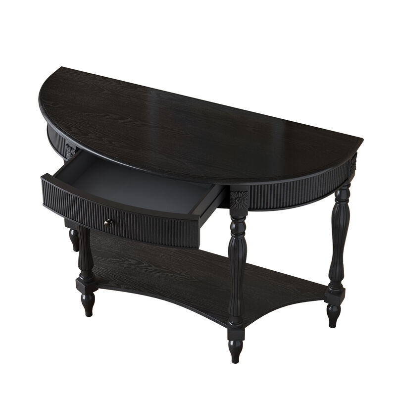 Muxtur Half Moon Console Table image number 5