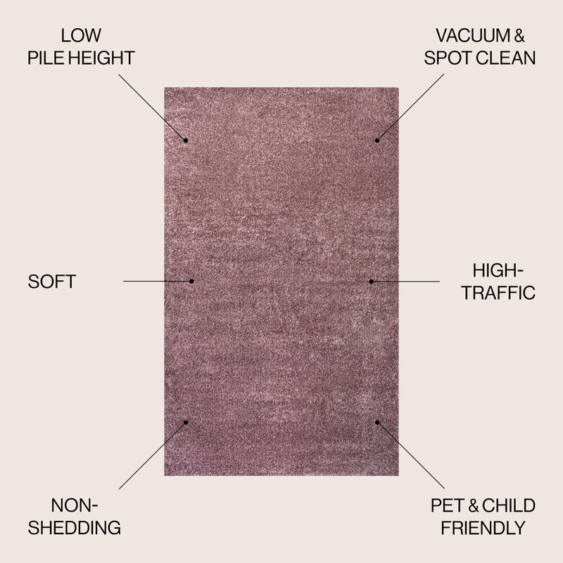 Haze Solid Low Pile Area Rug