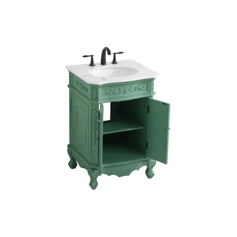 Elegant Kitchen and Bath 24 inch Single Bathroom vanity in vintage mint