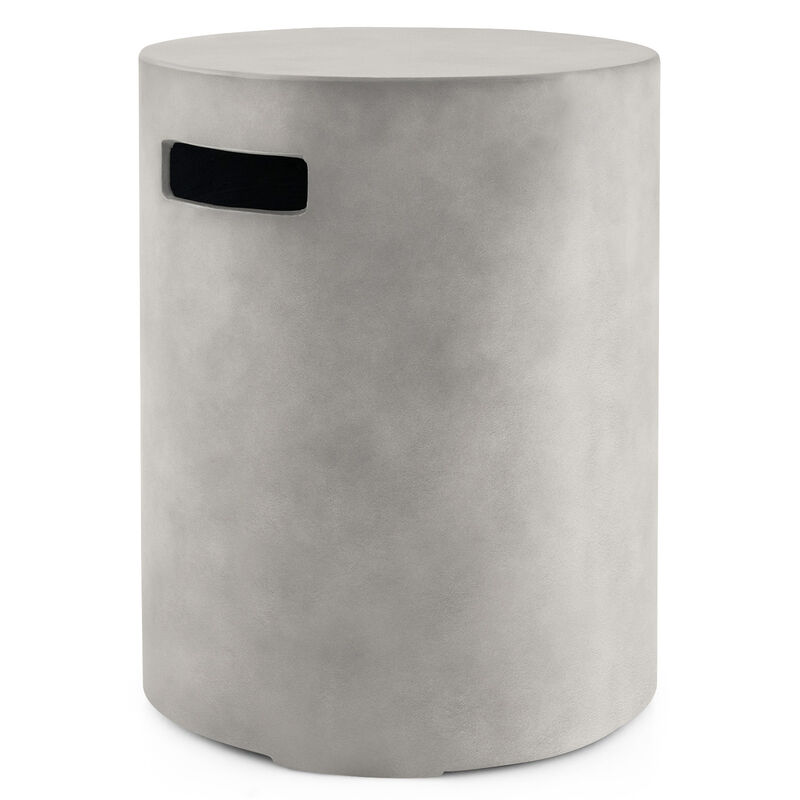 Outdoor Weather Resistant Tank Hideaway Table Fits Standard 20 LBS Propane Gas Tank for Fire Pits