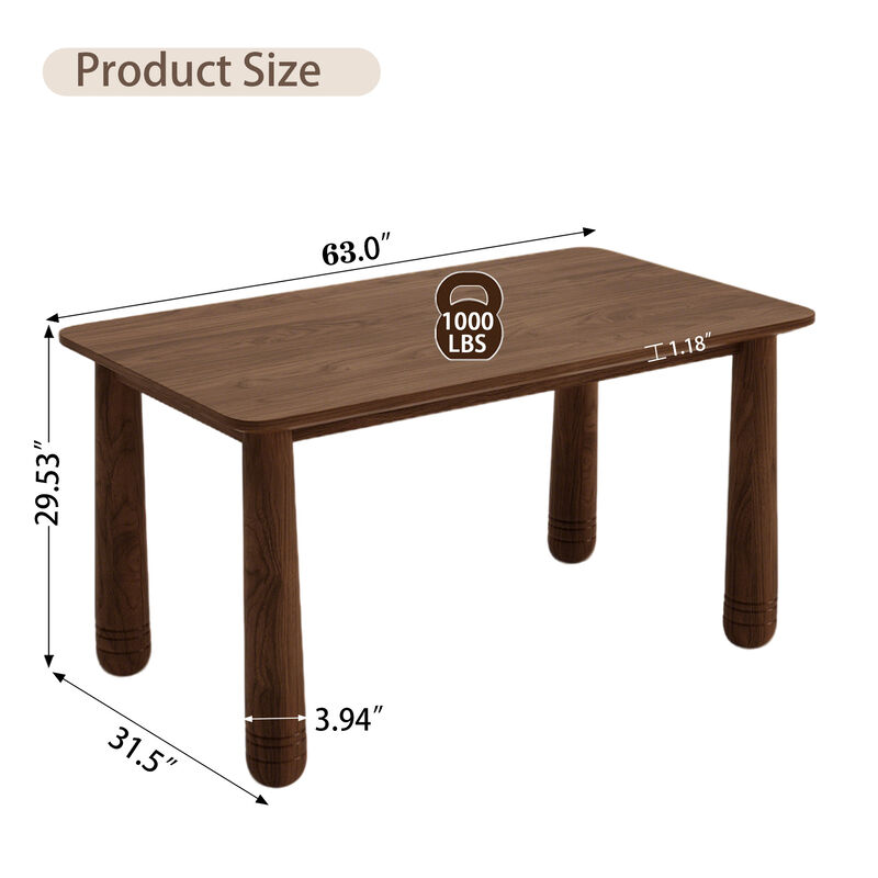 Tigrux Solid Oak Wood Dining Table image number 9