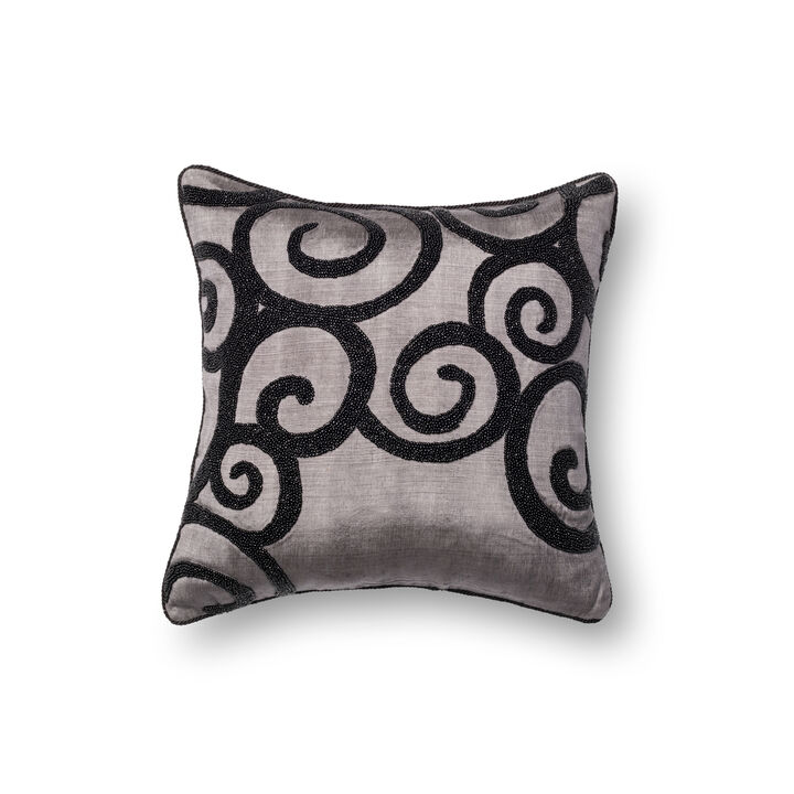 P0010 Grey/Black 18"x18" Poly Pillow