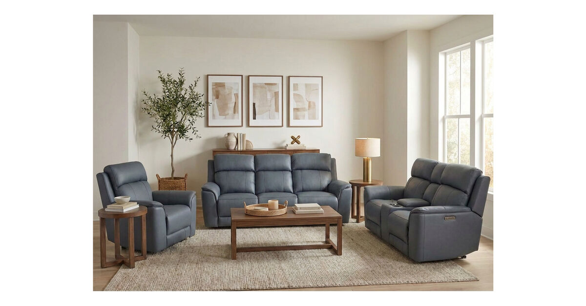 Oslo Power Leather Loveseat