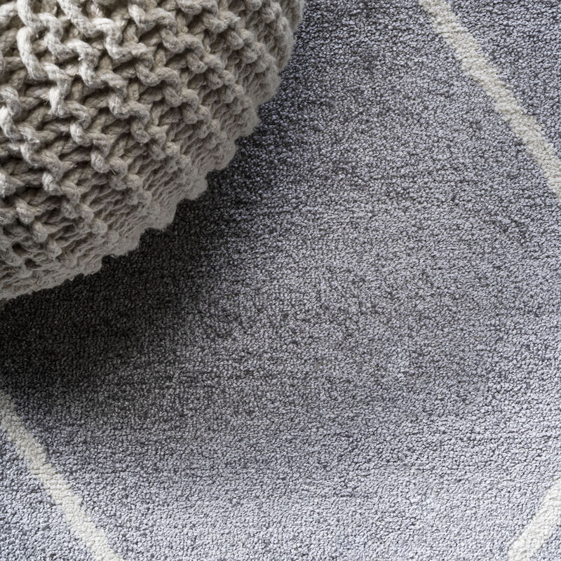 Cole Minimalist Diamond Trellis Round Area Rug