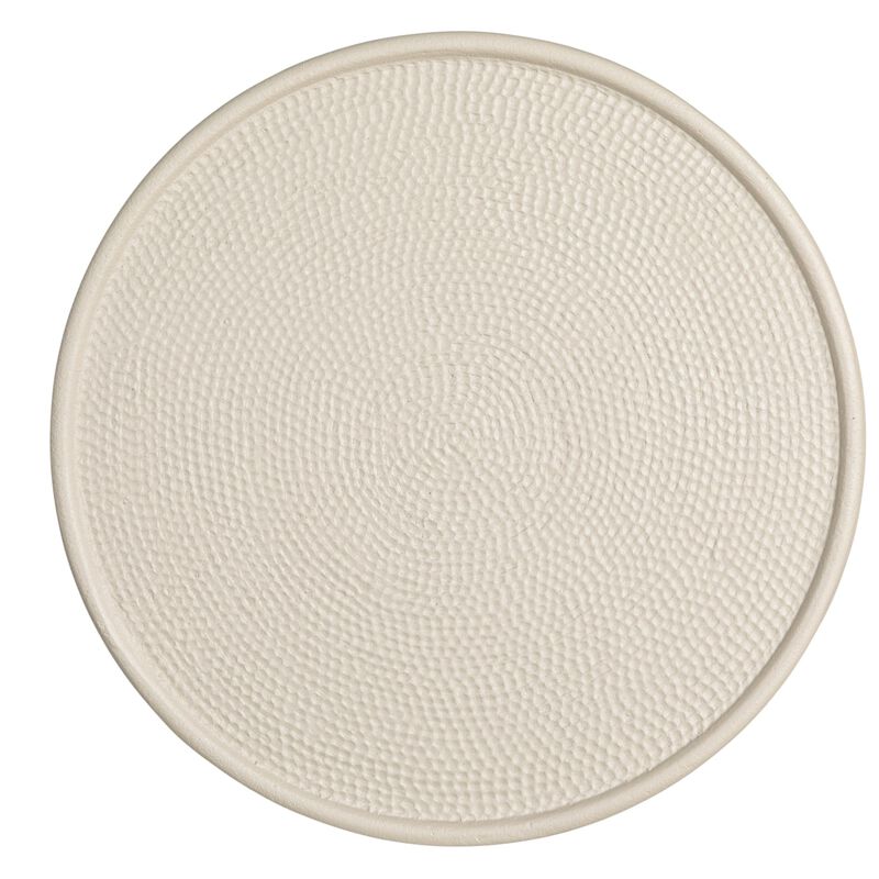 Hammered Metal Table, White image number 4