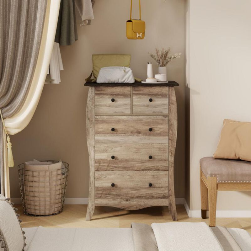 Closet Storage Organizer with 5 Folding Fabric Drawers and Anti-Tipping Kit for Safe and Efficient Storage