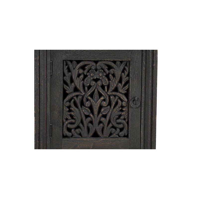 Taran Designs Calista 3-drawer 1-door Floral Carved Solid Wood Desk