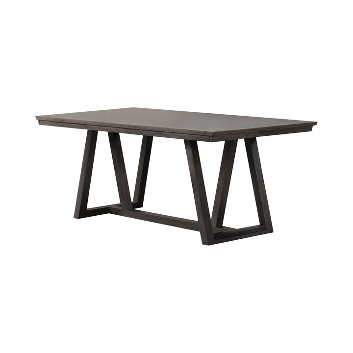 Ghy Dining Table, Brown Solid Acacia Wood, Rectangular 80 Inch Top - Benzara