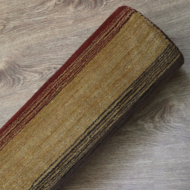 RUGSOTIC CARPETS HAND KNOTTED LOOM WOOL ECO-FRIENDLY AREA RUGS  - Rectangle, Contemporary Modern Design, High Pile Thick Handmade Anti Skid Rugs for Living Room (L00204) image number 6