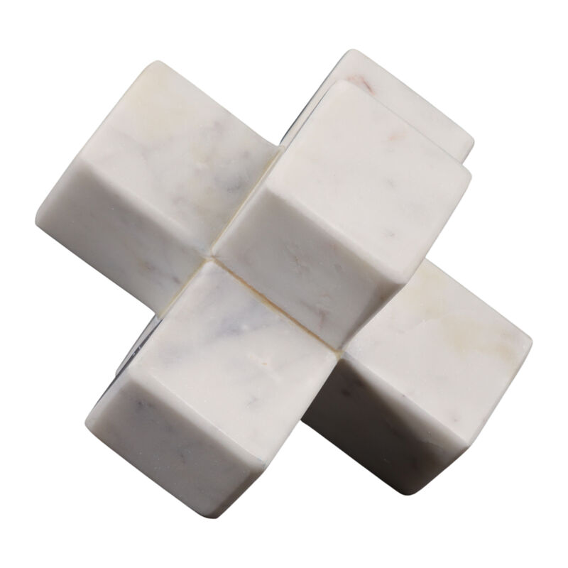 Marble 6" Jack Deco, White image number 3