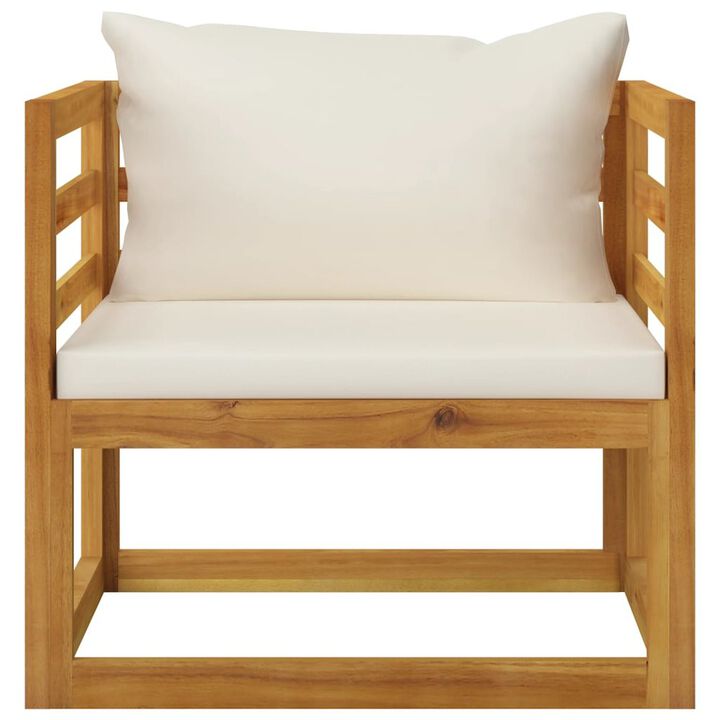 Wooden Chair Natural Wood Solid Acacia Wood Durable Armchair