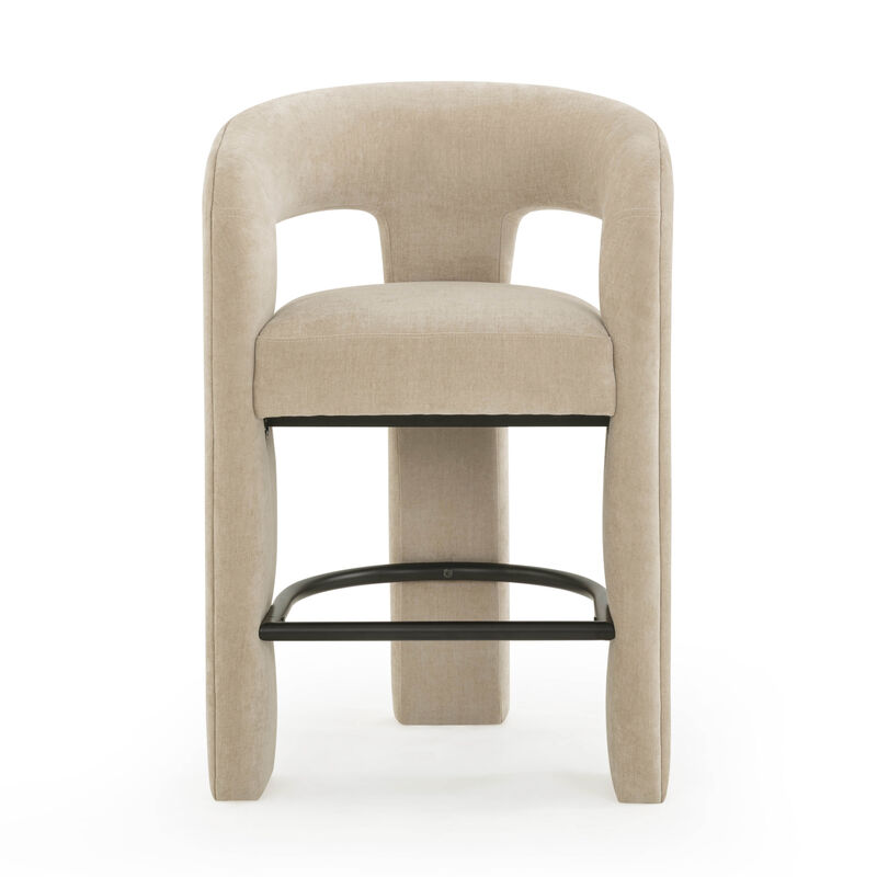 Malone Taupe Performance Chenille Counter Stool image number 0