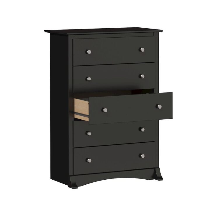 Prepac Black Sonoma 5 Drawer Chest
