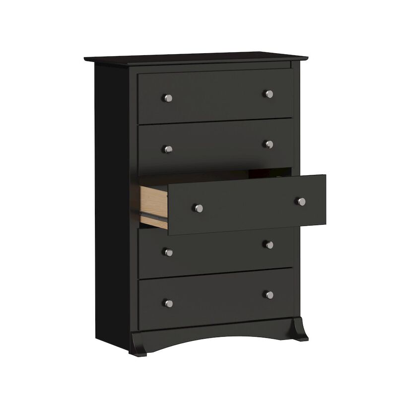 Prepac Black Sonoma 5 Drawer Chest