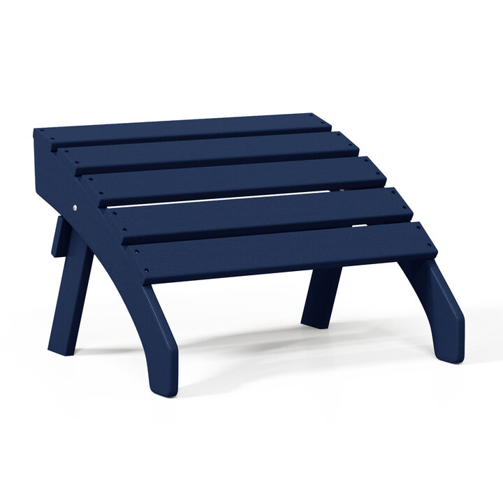 WestinTrends Outdoor Patio HDPE Adirondack Ottoman Footrest
