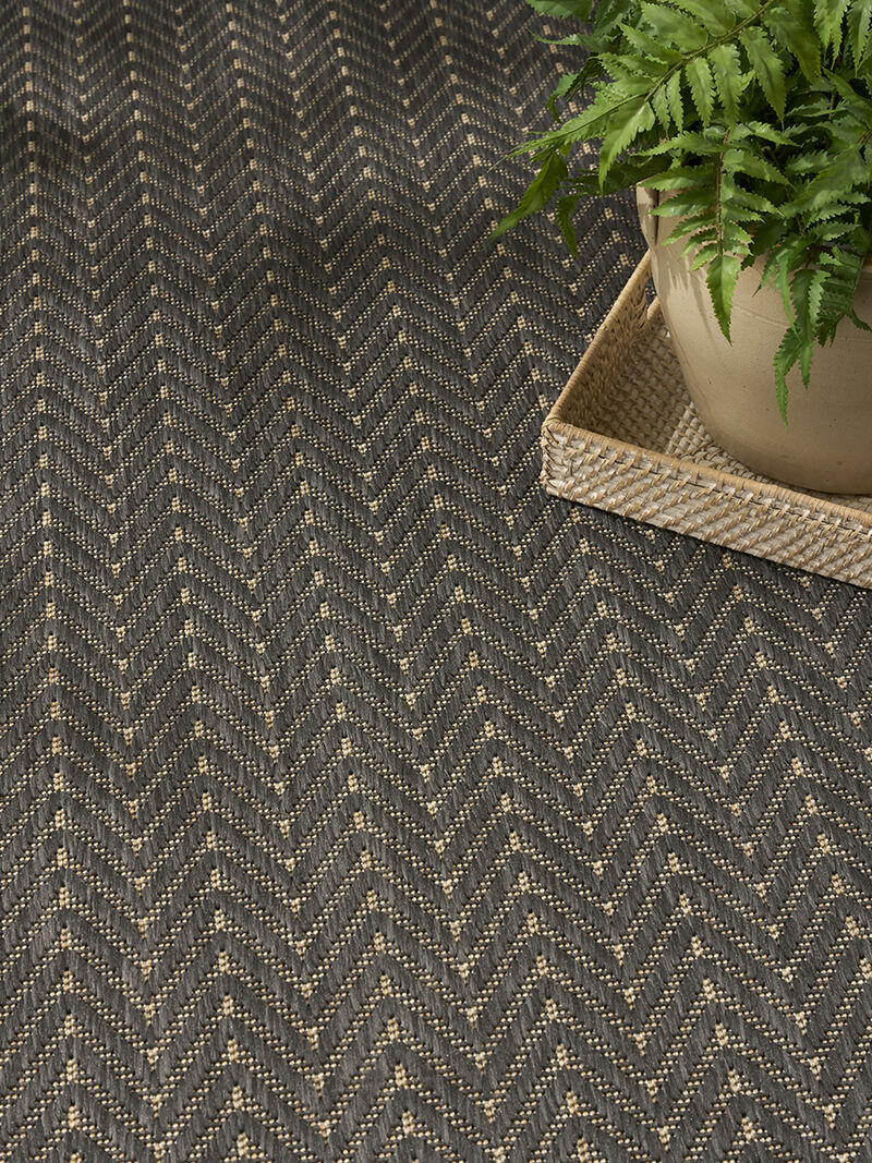 Horizon Indoor/Outdoor HOZ02 Charcoal 10' x 14' Rug
