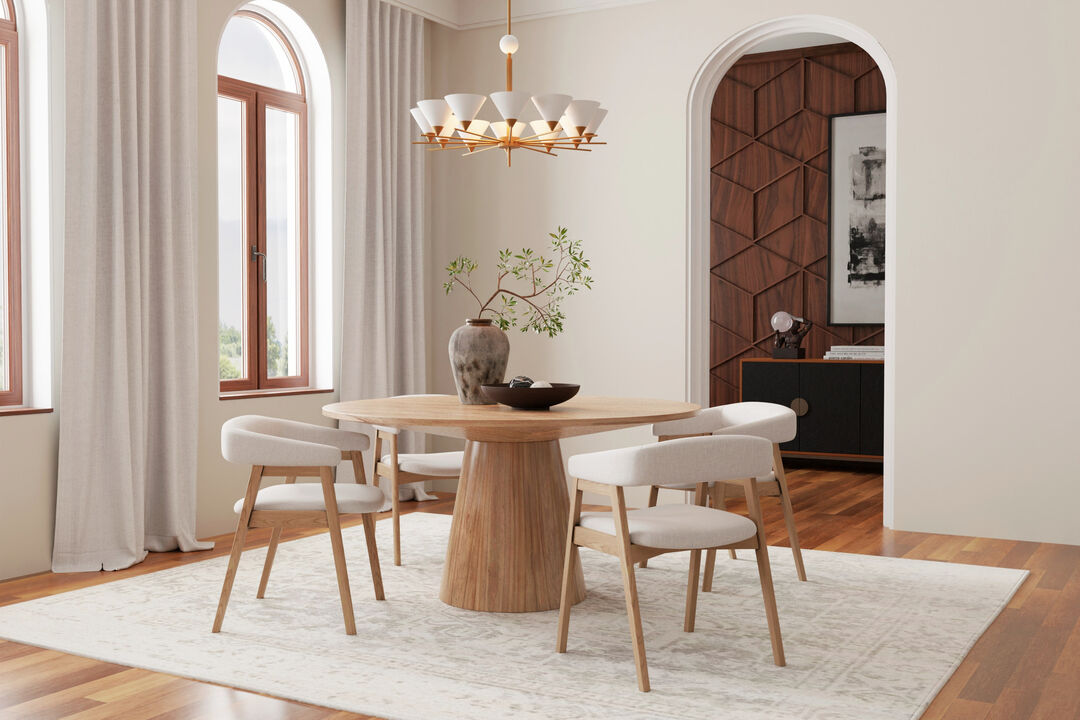 Cove Round Dining Table, Natural