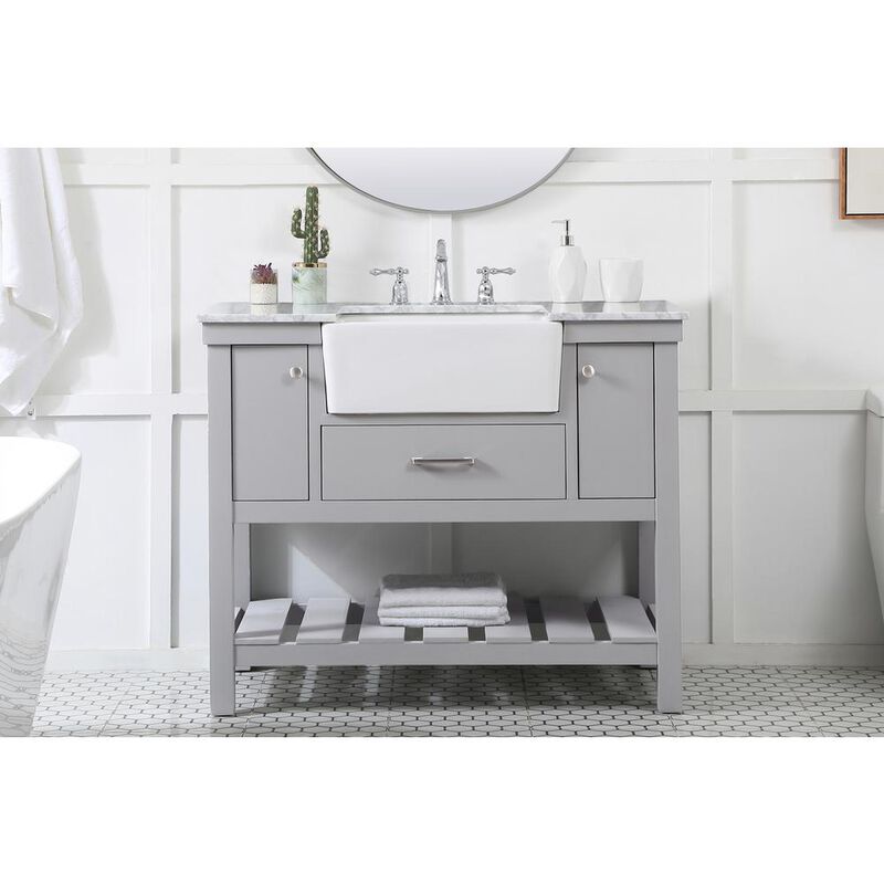 Elegant Kitchen and Bath 42 inch Single bathroom vanity in grey