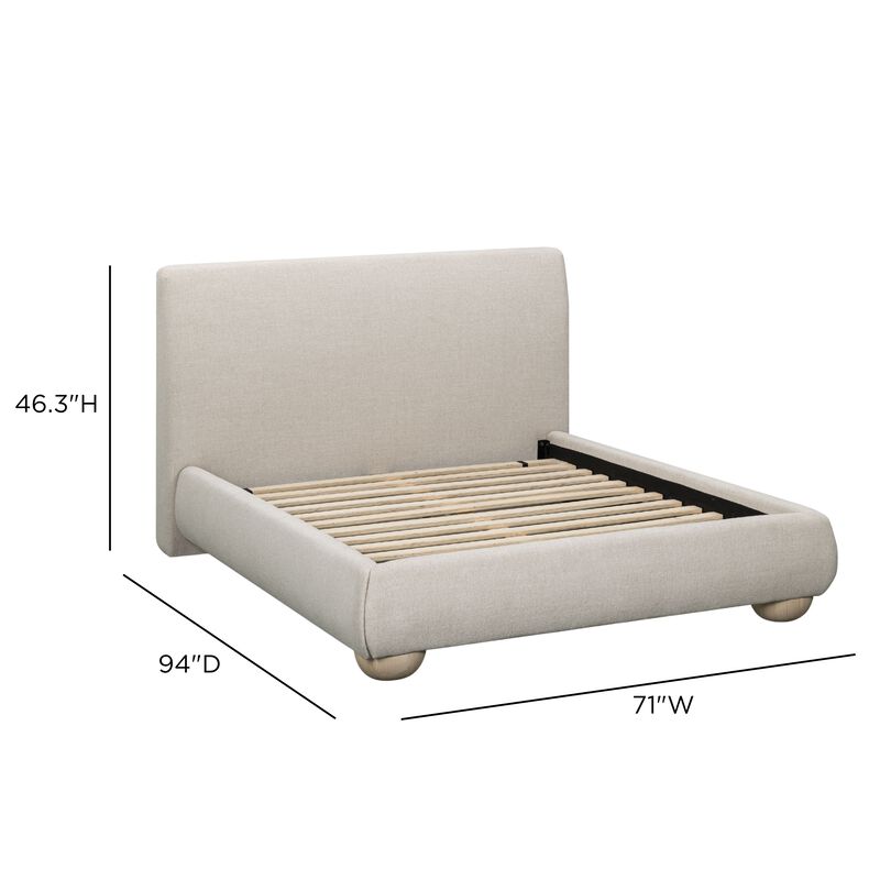 Rayne Honey Textured Fabric King Bed image number 7