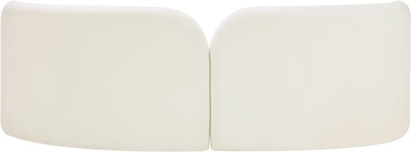 Meridian Furniture Daphne Cream Velvet Sofa image number 6