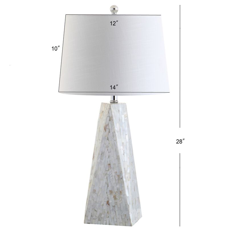 Naeva 28" Seashell LED Table Lamp, Pearl image number 3