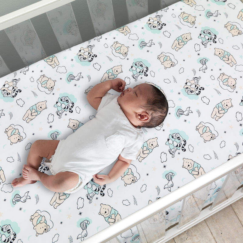 Lambs & Ivy Disney Baby Winnie the Pooh Hugs 3-Piece Nursery Crib Bedding Set