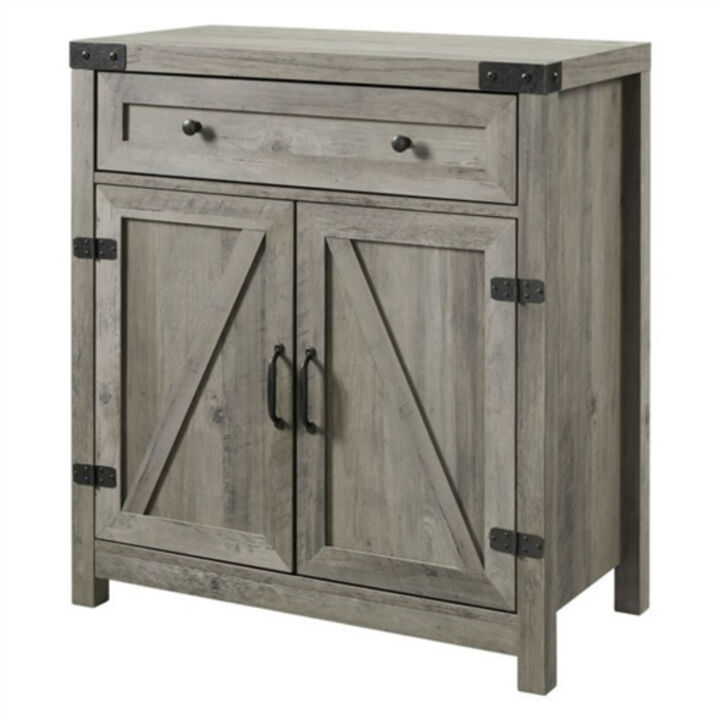Farmhouse Barn Door Storage Cabinet – Stylish Accent Piece for Living Room or Bedroom