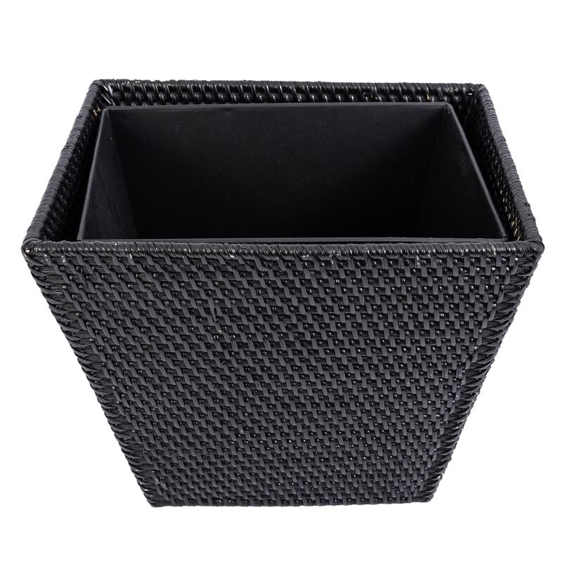 Saboga Home&trade; Rectangular Tapered Waste Basket with Metal Liner image number 0