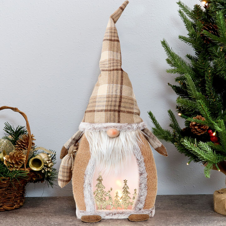 Sunnydaze Glowing Gnome Indoor Pre-Lit LED Holiday Decoration - 25 in