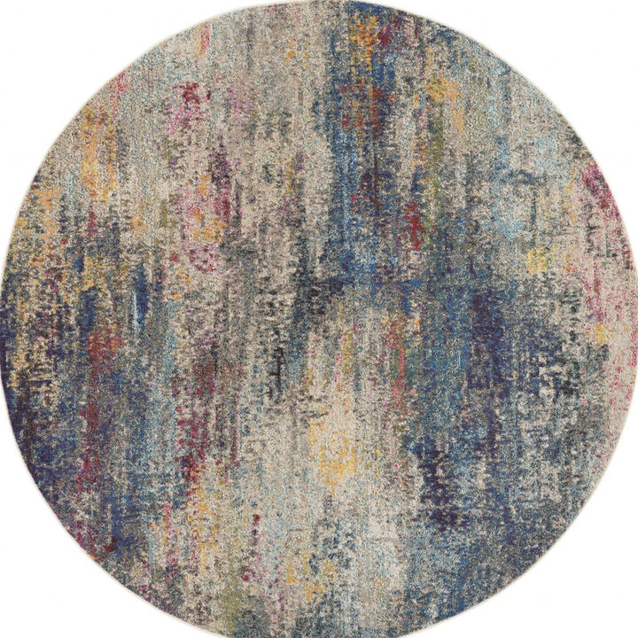 HomeRoots Abstract Round Rug