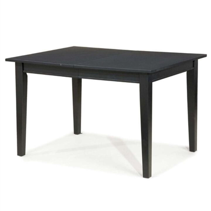 Space Saving Expandable Dining Table 48 66 inch in Ebony Black Wood Finish