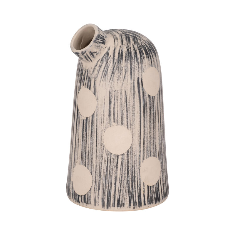 11" Striped Polka Dot Vase image number 2