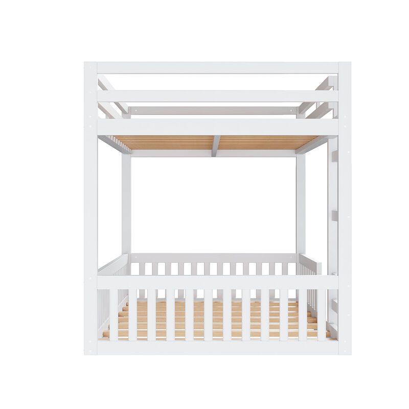 Merax Wood Bunk Bed with Ladder and Guardrails