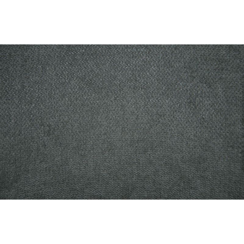 Dema 2pc Sectional Sofa Set, Chaise, 2 Pillows, Textured Black Velvet