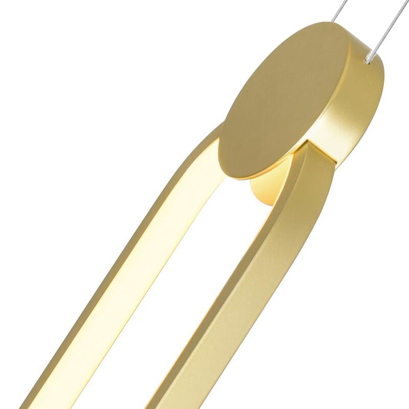 Pulley 4 in LED Satin Gold Mini Pendant