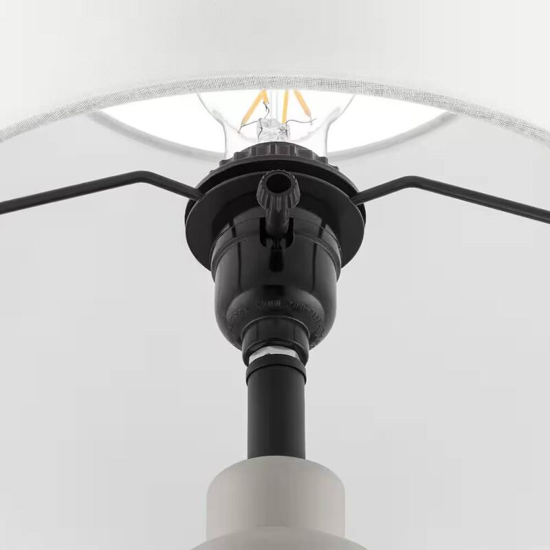 Fabric Shade Table Lamp – Small Bedside or Desk Lighting