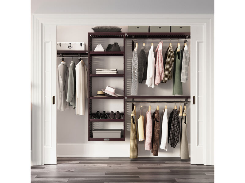 Solid Wood Reach-In Closet Organizer image number 1
