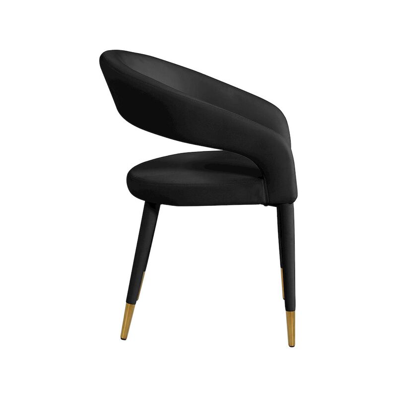 Meridian Furniture Destiny Black Velvet Dining Chair