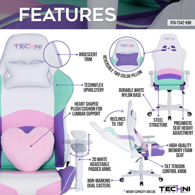GOODSILO Ergonomic Gaming Chair with High Back Support and Adjustable Features image number 3