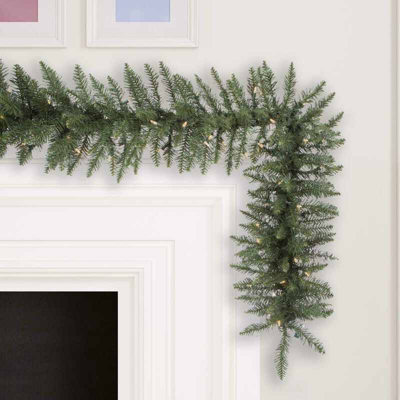 Vickerman 9'x14 Camdon Fir LED Lights Artificial Christmas Garland in Green image number 6