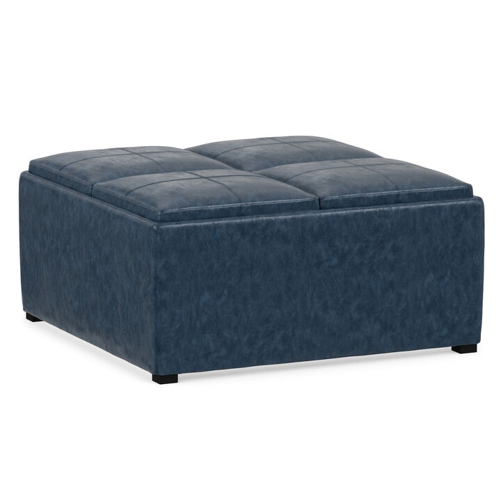 Avalon Square Coffee Table Storage Ottoman